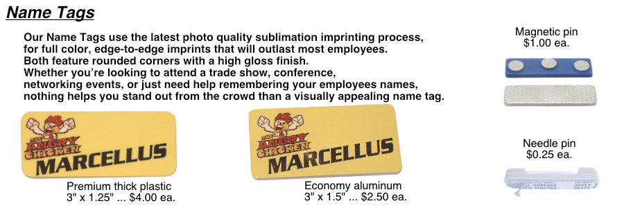 name tag printing custom printed nametags